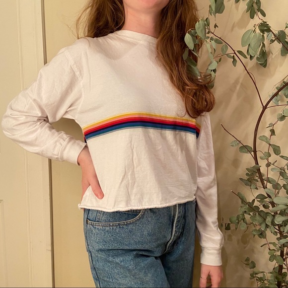 Brandy Melville rainbow long sleeve - Picture 1 of 4